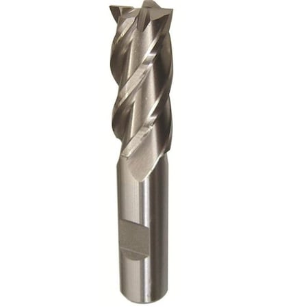 Square End Mill, NonCenter Cutting Single End, Series DWCF, 114 Diameter Cutter, 412 Overall